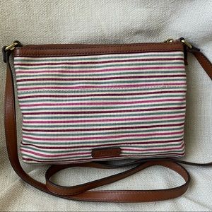Fossil Striped Crossbody